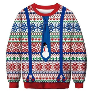 3D Apperal Store Pullovers A103239 / M Unisex Men Women 2019 Ugly Christmas Sweater Vacation Santa Elf Funny Christmas Fake Hair Jumper Autumn Winter Tops Clothing