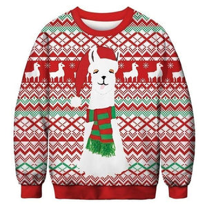 3D Apperal Store Pullovers AA30001 / M Unisex Men Women 2019 Ugly Christmas Sweater Vacation Santa Elf Funny Christmas Fake Hair Jumper Autumn Winter Tops Clothing