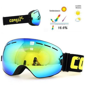 copozz Official Store Skiing Eyewear Frame Black CPZ™ Anti-fog UV400 Ski Goggles
