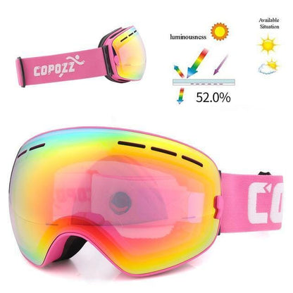 copozz Official Store Skiing Eyewear Frame Pink CPZ™ Anti-fog UV400 Ski Goggles