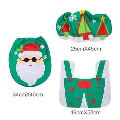 FENGRISE Official Store Pendant & Drop Ornaments Santa Claus 3pc Fancy Santa Claus Bathroom Set