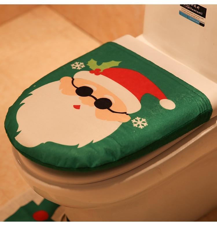 FENGRISE Official Store Pendant & Drop Ornaments Santa Claus 3pc Fancy Santa Claus Bathroom Set