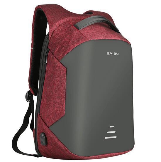 Foxsmarts Anti Theft Backpack Red BAIBU™ Anti Theft Water Resistant Backpack