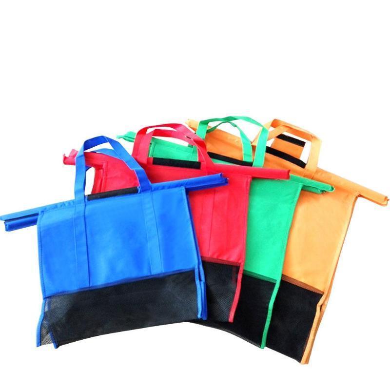 Foxsmarts ECOFOX Reusable Eco-Friendly Trolley Shopping Bags (Set of 4)