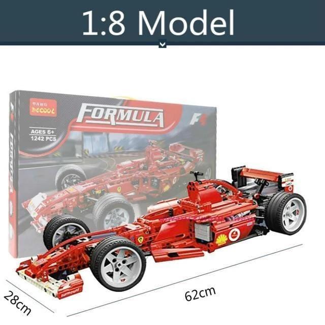 HeHe toy Store Blocks 1242pcs Without box 1242pcs Formula Racing Car Model