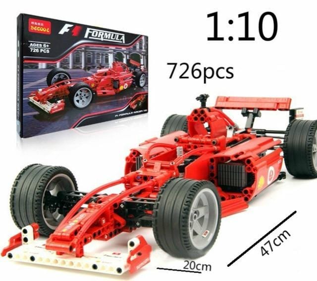 HeHe toy Store Blocks 726pcs Without box 1242pcs Formula Racing Car Model