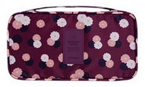 IHAD Official Store Storage Bags Purple flower Lingerie Organizer Travel Bag