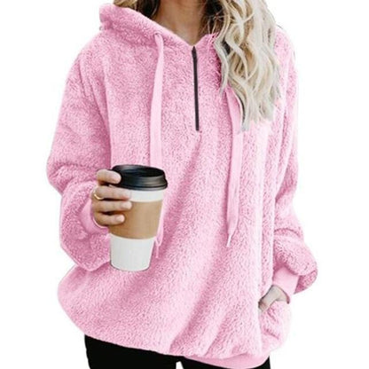 Shop4654005 Store Hoodies Pink / S Women's Fuzzy Casual Loose Oversized Sweatshirt Hoodie