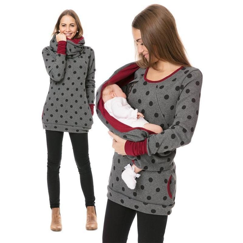 Shop4654005 Store Hoodies Thick Warm Nursing Sweatshirt