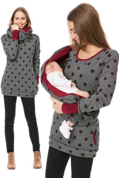 Shop4654005 Store Hoodies Thick Warm Nursing Sweatshirt