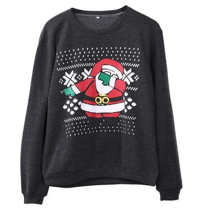 Support Dropshipping Store Pullovers Gray / S Ugly Christmas Santa Sweater