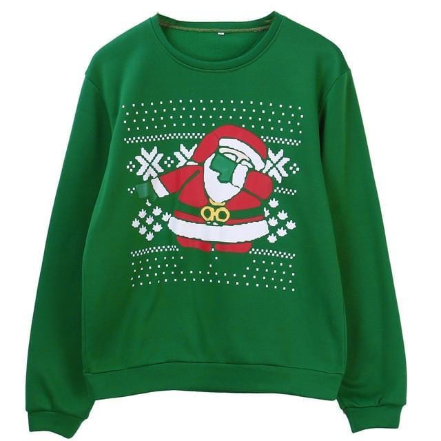 Support Dropshipping Store Pullovers Green / S Ugly Christmas Santa Sweater