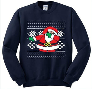 Support Dropshipping Store Pullovers Navy Blue / S Ugly Christmas Santa Sweater