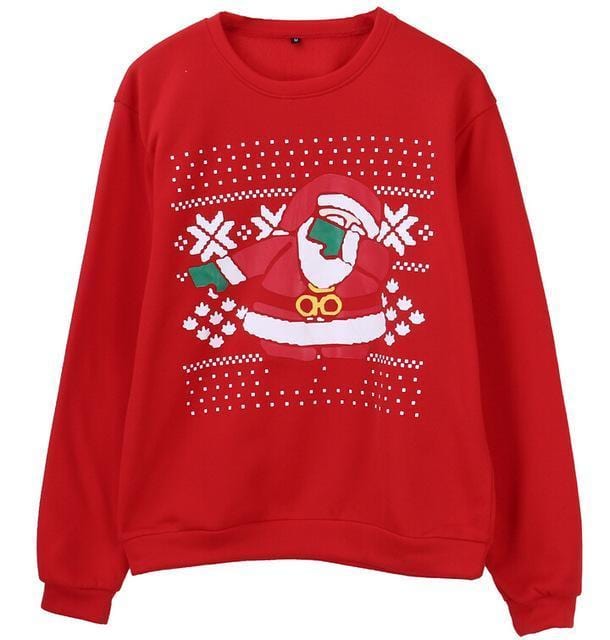 Support Dropshipping Store Pullovers Red / S Ugly Christmas Santa Sweater