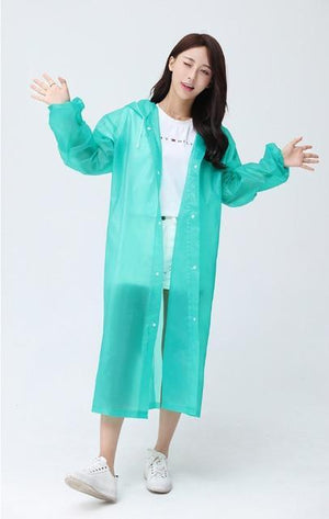 UnderRain Store Raincoats Green Fashion EVA Women Raincoat