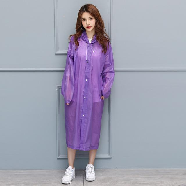 UnderRain Store Raincoats Purple Fashion EVA Women Raincoat