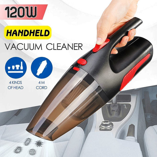 WarmHome Appliance Shop Vacuum Cleaners TURBINEX Portable Handheld Car Vacuum Cleaner 120W 12V