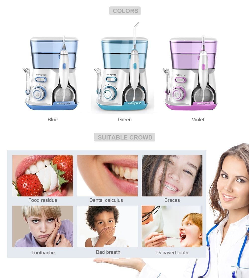 waterpulse Official Store Oral Irrigators 800ml Dental Water Flosser