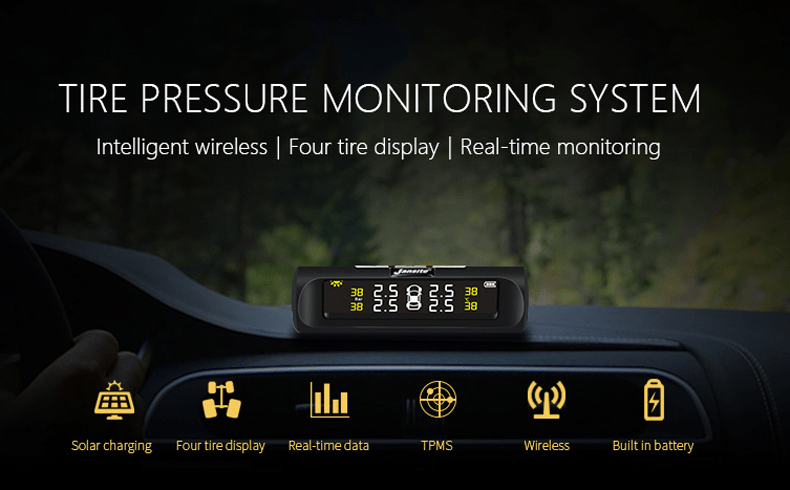 YASOKRO Official Store Tire Pressure Alarm TireMate™ TPMS Solar Tire Pressure Monitor System