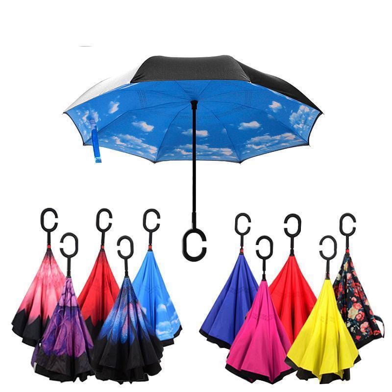 Yesello Umbrella Store Reverse Umbrella Blue Daisy RAINAWAY™ Double-Layer Reverse Umbrella