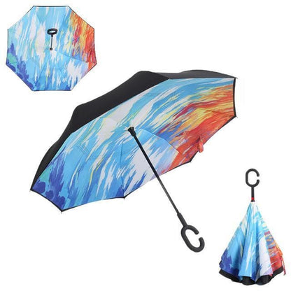 Yesello Umbrella Store Reverse Umbrella Colorful RAINAWAY™ Double-Layer Reverse Umbrella