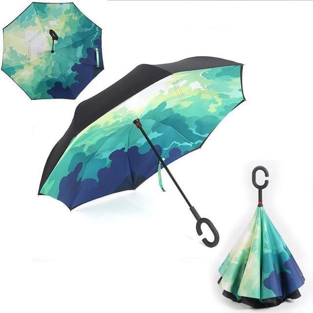 Yesello Umbrella Store Reverse Umbrella Green Camouflage RAINAWAY™ Double-Layer Reverse Umbrella