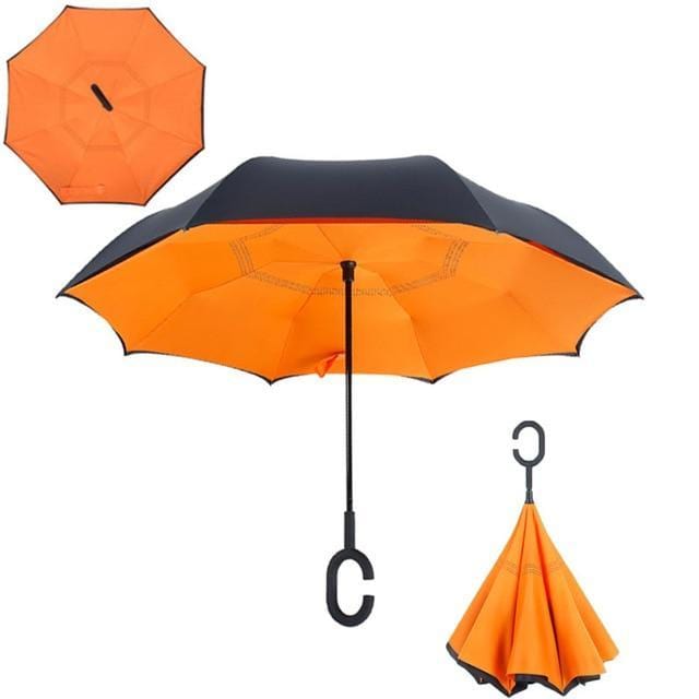 Yesello Umbrella Store Reverse Umbrella Orange RAINAWAY™ Double-Layer Reverse Umbrella