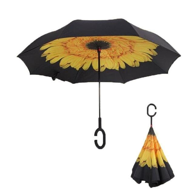 Yesello Umbrella Store Reverse Umbrella Sunflower RAINAWAY™ Double-Layer Reverse Umbrella
